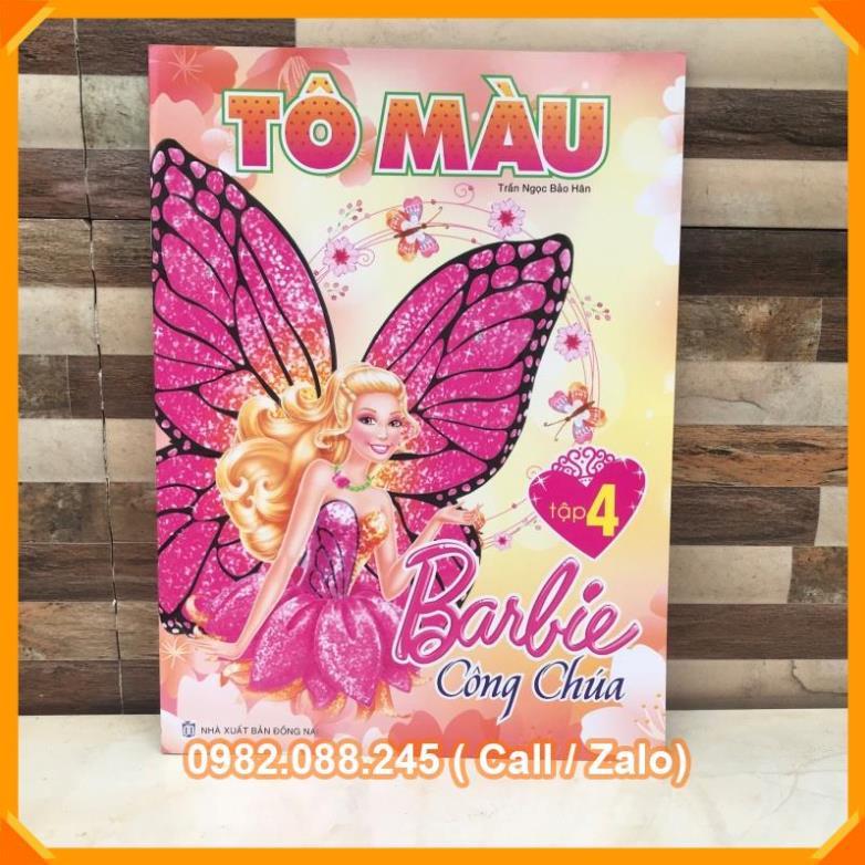 COMBO 4 VỞ BARBIE TÔ MÀU CÔNG CHÚA