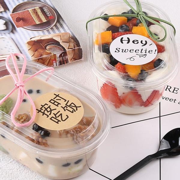 50 Hộp Oval 650ml Đựng Tiramisu - Panna Cotta - HT-700