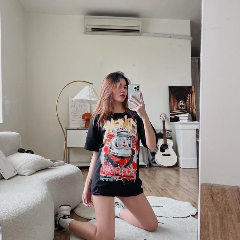 Áo thun ALTHOUGH form unisex, in hình full áo, chất vải 100% Cotton thoáng mát