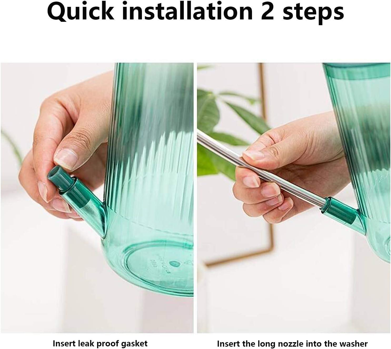 Bình tưới hoa, Bình tưới nhỏ, Bình tưới mũi dài bằng thép không gỉ, Bình tưới cây trong nhà, Bình tưới nhựa trong suốt, Thích hợp để tưới hoa và cây