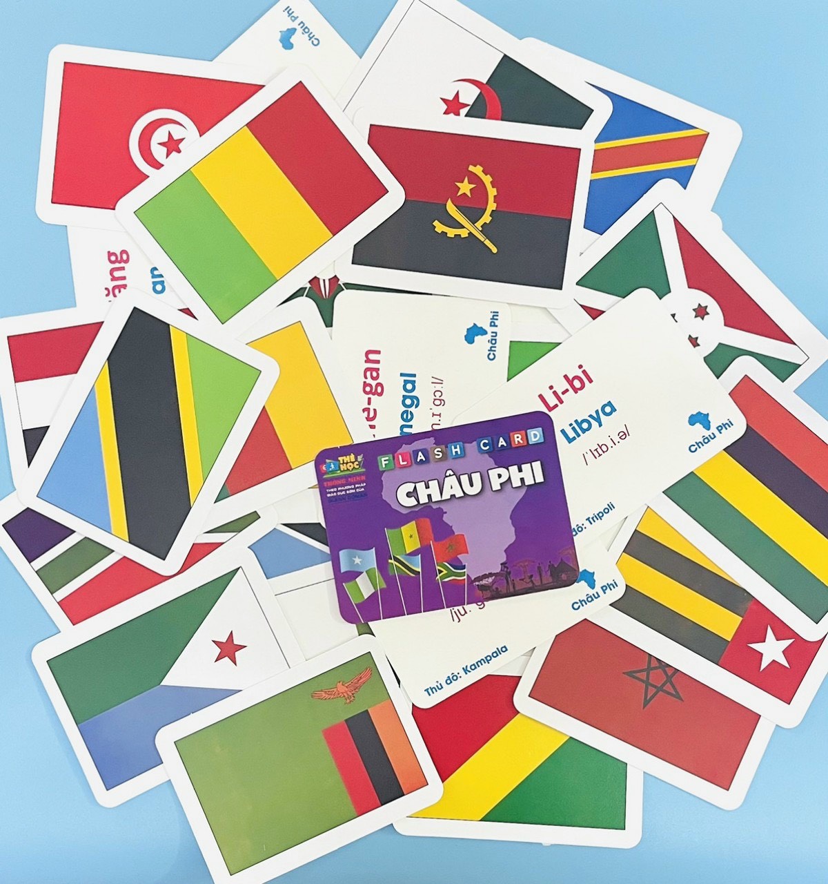 Bộ 175 Thẻ Flash Cards Quốc Kỳ/ Cờ Các Quốc Gia Trên Thế Giới
