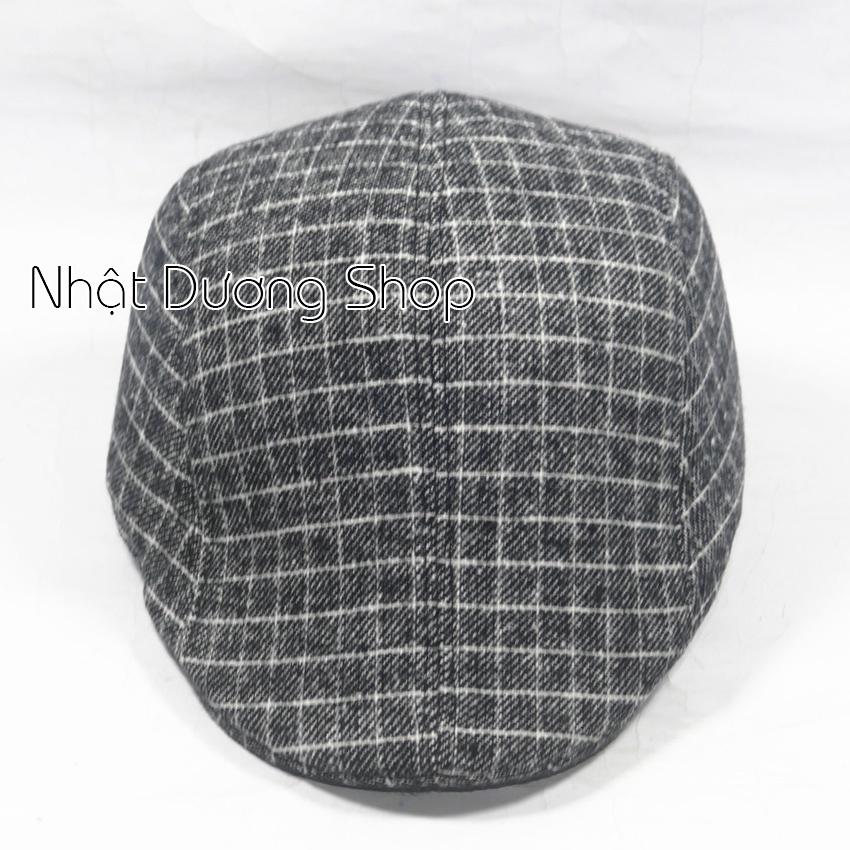 Mũ Beret Nam Trung Niên, nón mỏ vịt người lớn bít đuôi chất vải Nỉ mang phong cách chửng chạc và sành điệu.