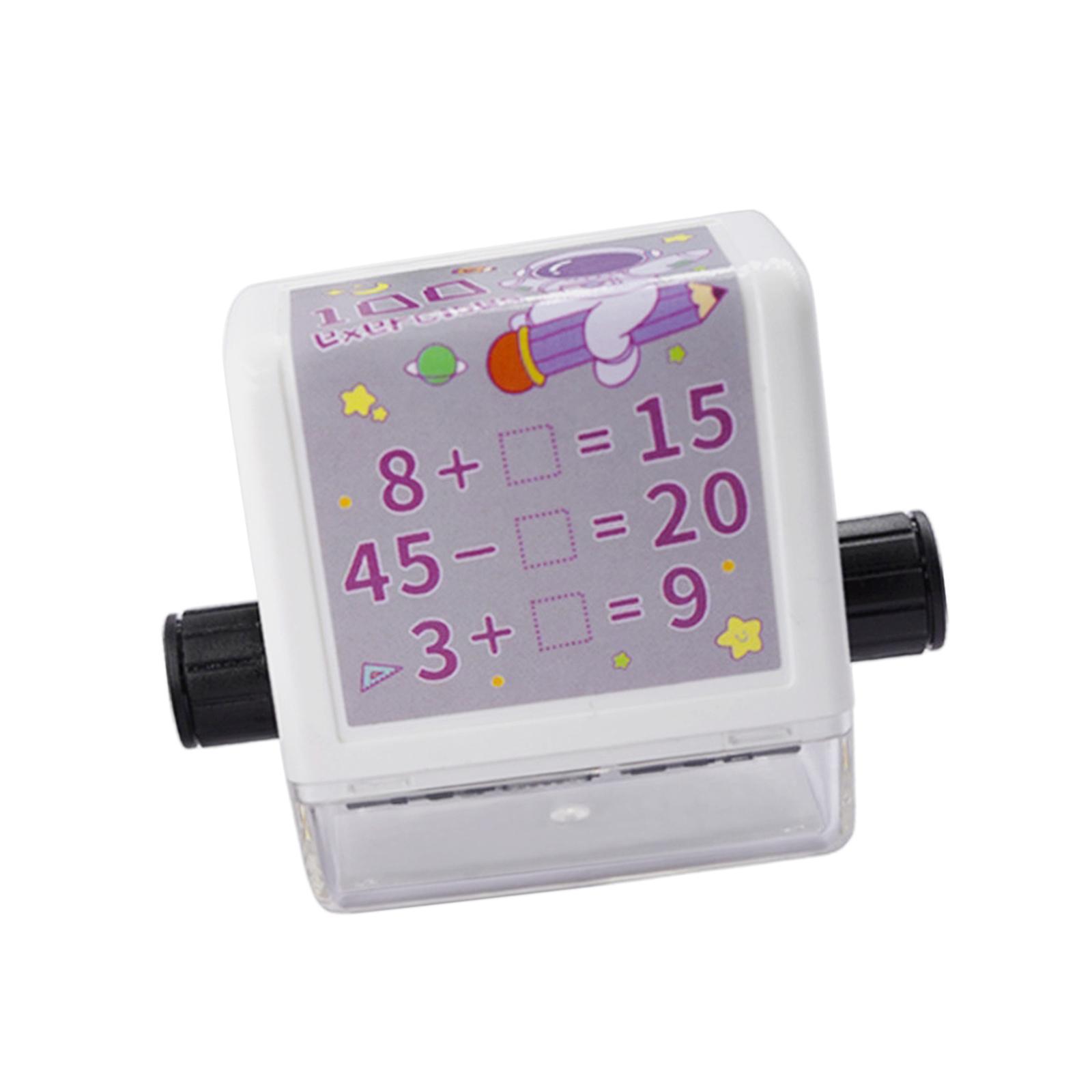 Portable Addition Subtraction Math Stamp Roller Practice Tool 1-100 School Supplies Exercises Educational Toy for School Preschool Teachers