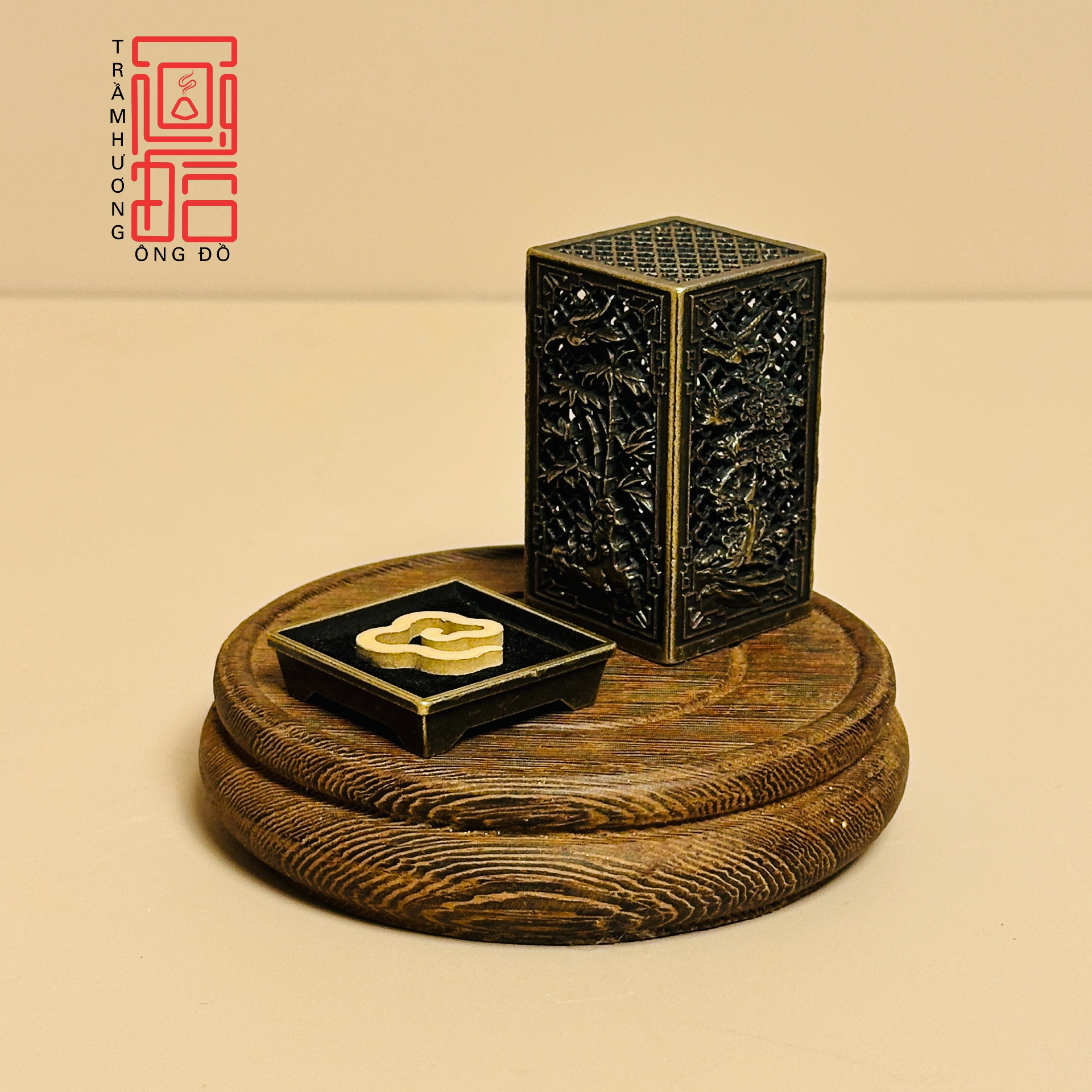 Lư Mini Tứ Quý Xông Nhang Trầm Hương