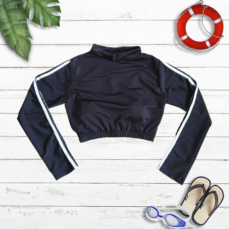 Đồ bơi nữ, Bikini croptop cực đẹp vải thun co dãn mát lạnh