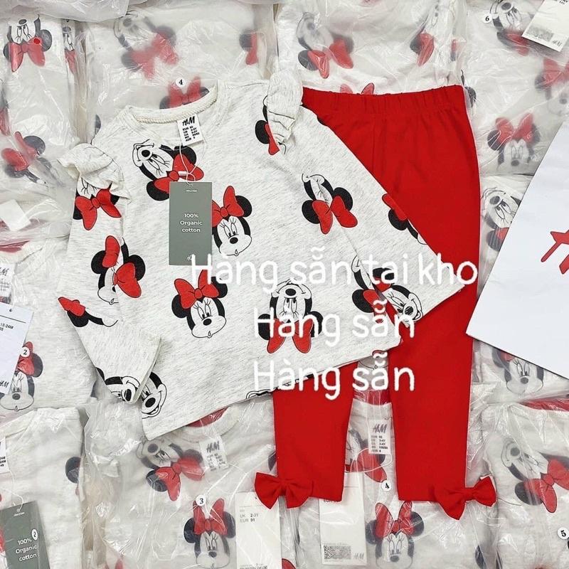 BỘ MICKY QUẦN LEGGING ĐỎ CHO BG