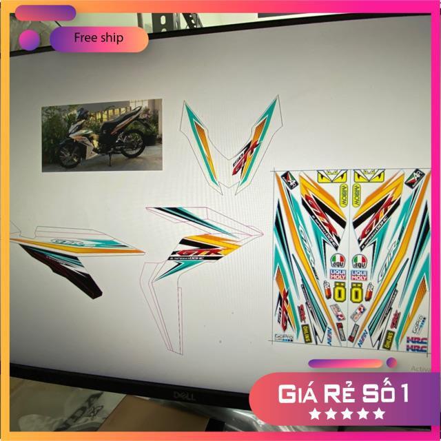 Tem rời xe winner GTR dán xe trắng xe máy
