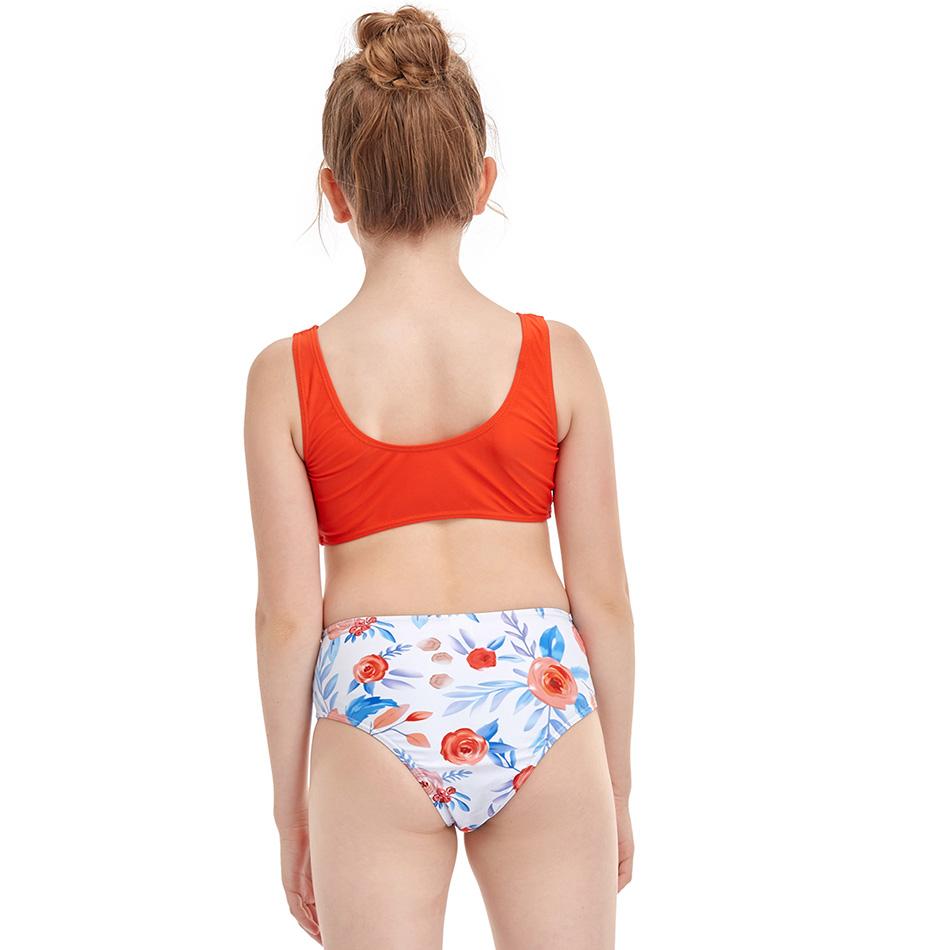 Họa Tiết Cô Gái Đồ Bơi Đồ Bơi Trẻ Em 5-12 Năm Bơi Bikini Bộ Hai Mảnh Con Đồ Bơi Cô Gái Trẻ Tắm bộ Đồ Đi Biển