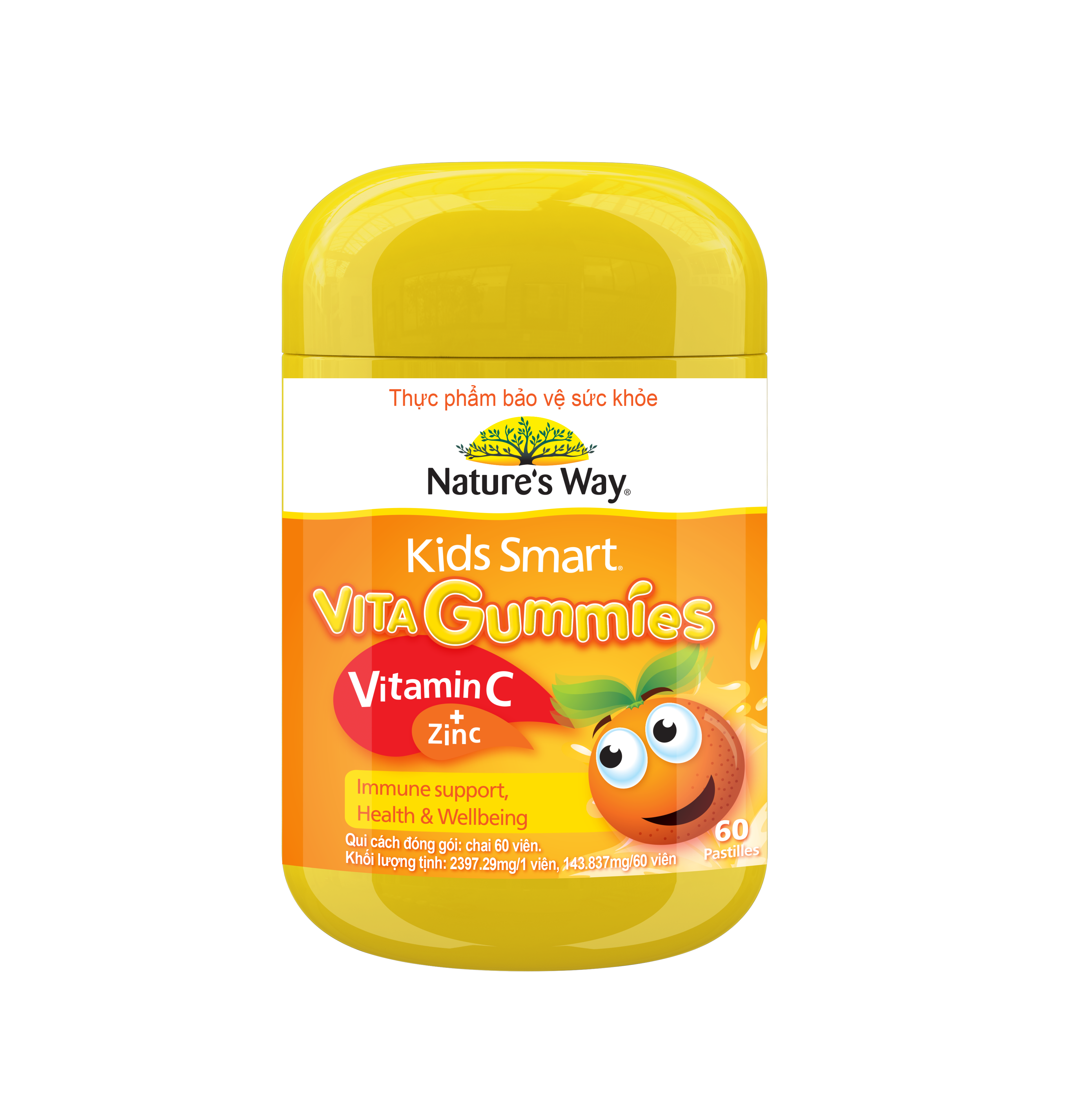 Kẹo dẻo vitamin C zinc Gummies_Nature's Way_Bổ sung vitamin C và kẽm cho BÉ_Hộp 60 viên