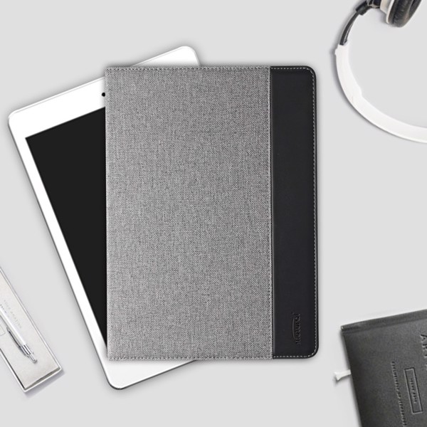 Bao da chính hãng Mutural Canvas Series cho iPad Pro 12.9 2018 - Ghi đen