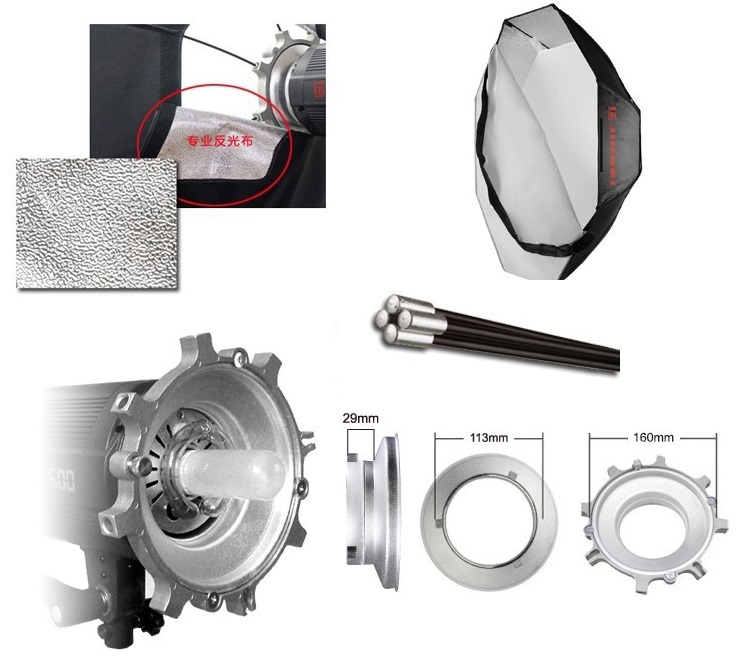 Softbox Bát Giác Tổ Ong Jinbei EM900 - Hàng Nhập Khẩu