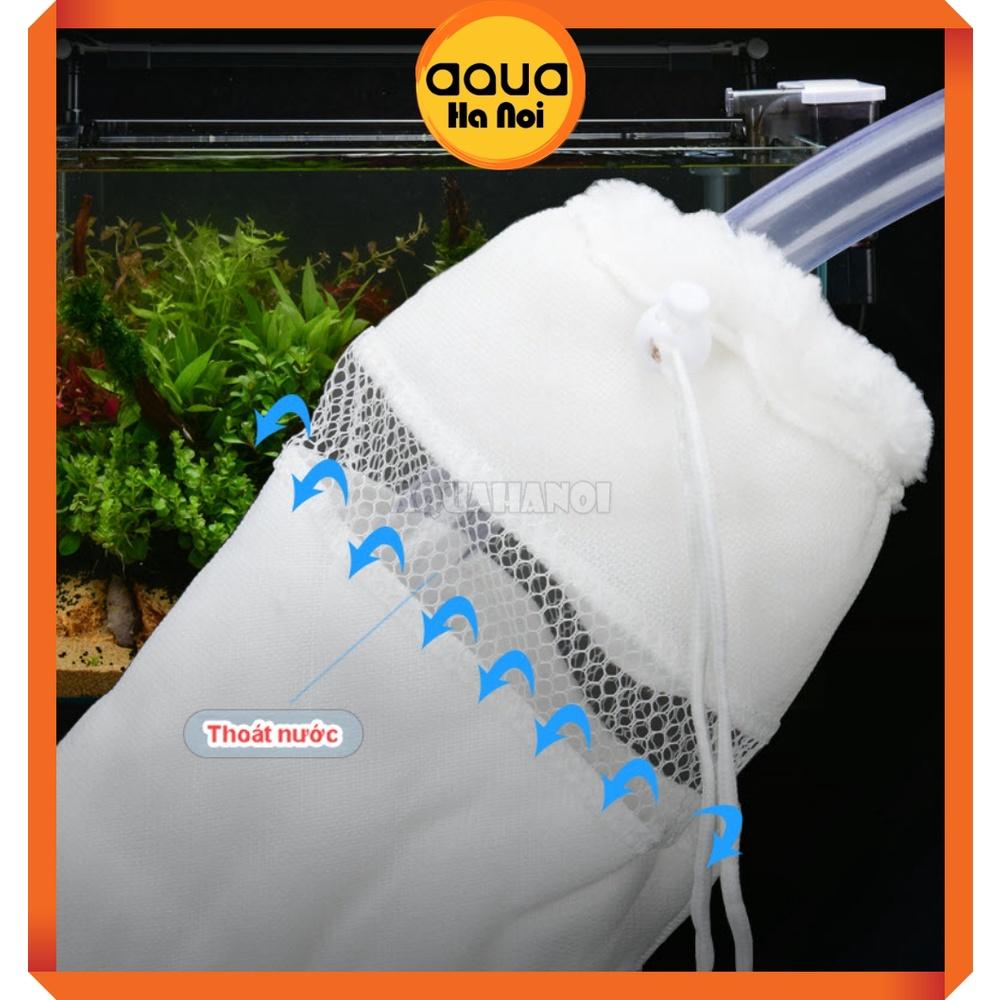 Túi lọc 2 lớp chống tràn - loại bỏ cặn bẩn hồ cá cảnh thủy sinh - 18*50cm - dễ dàng vệ sinh