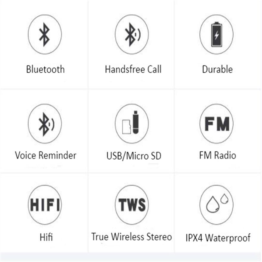 Loa Đi Xe Đạp Đi Xe Đạp Loa Chống Nước Hifi Radio Fm USB Xe Đạp Loa Soundbar Hộp Hệ Thống Âm Thanh Mini Loa Hoạt Động Color: Red Woofer Size/Full-Range Size: 1.5" Tweeter Size: None