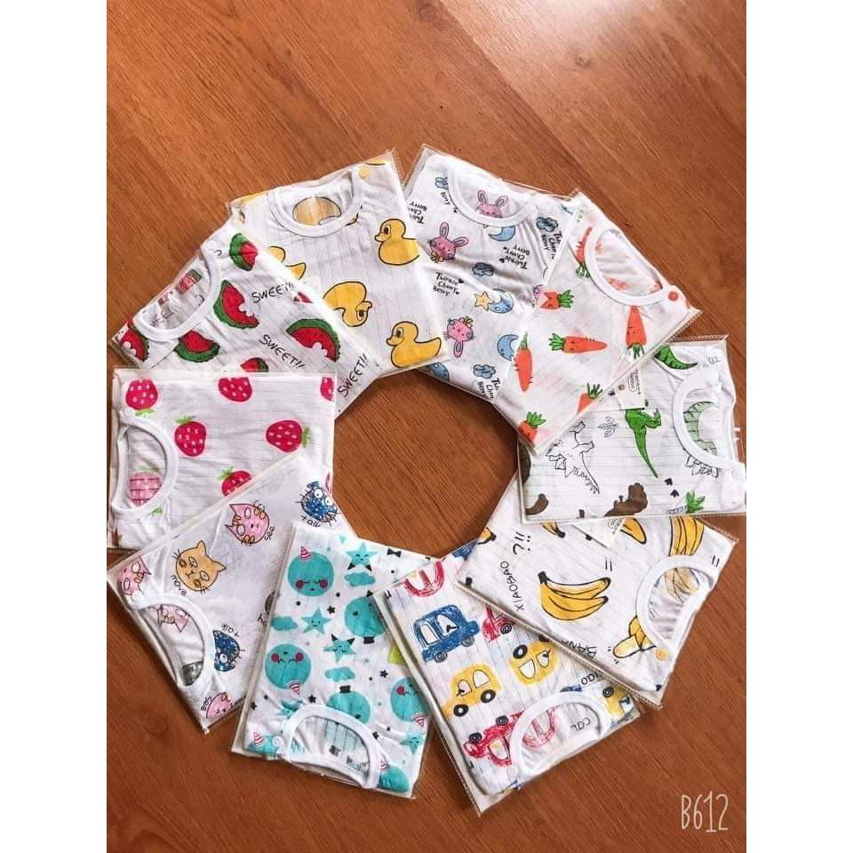 Bộ Cotton Giấy Ba Lỗ Cho Bé