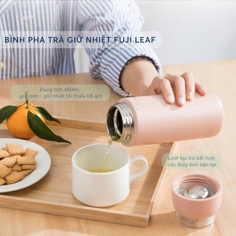Bình Pha Trà Giữ Nhiệt Fuji Leaf 450 ml/Herb 460 ml - Inochi