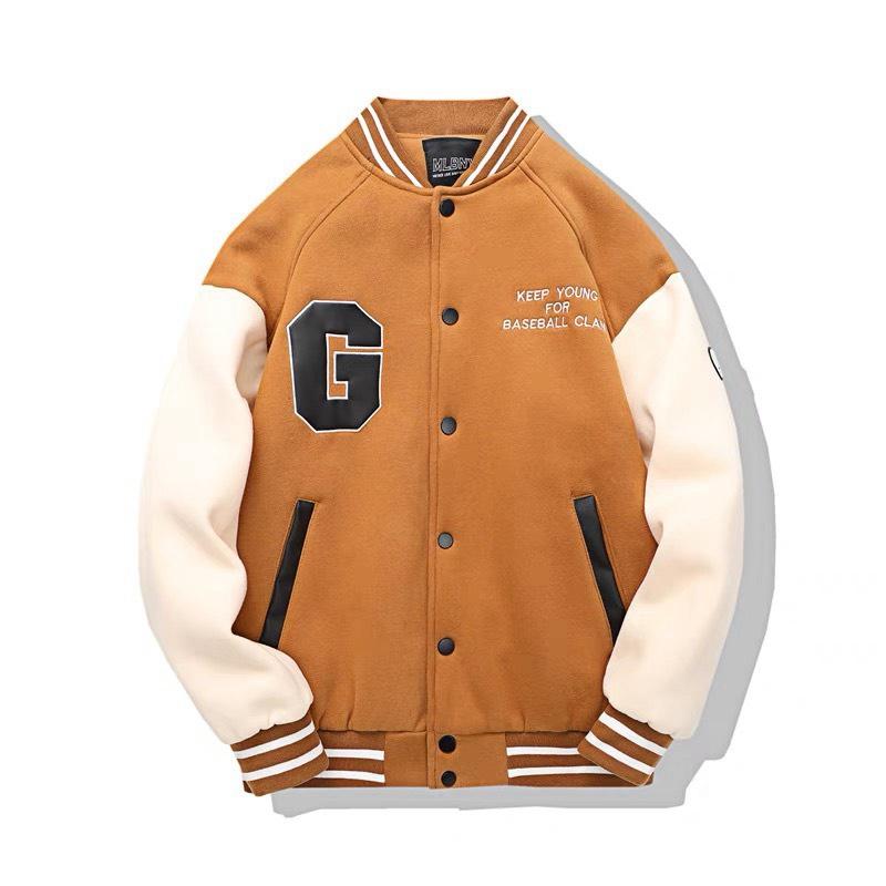 Áo Khoác Bomber Jacket Nỉ BASEBALL Unisex -Áo bomber nỉ ngoại dày mịn.may kỹ đẹp.có dây kéo túi CỰC HOT CHO CÁC BẠN TRẺ