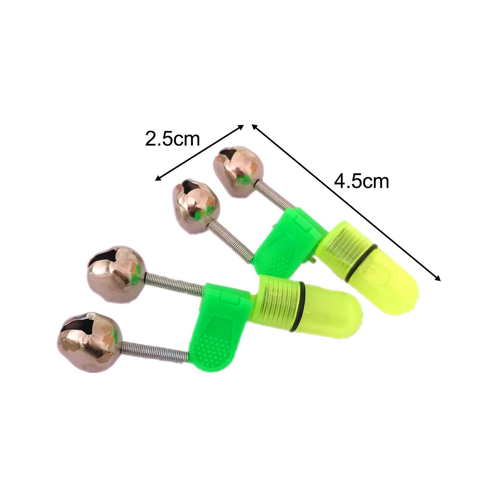 30Pcs Fishing Bells Indicator LED Dual Bells Alarm Clip for Night Fishing
