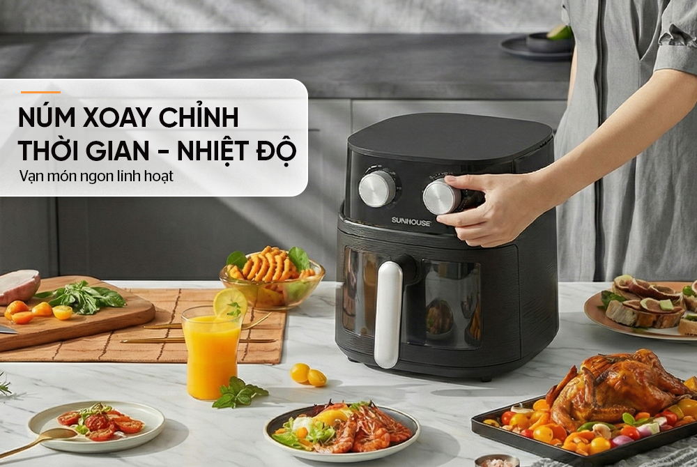 [Hàng chính hãng] Nồi chiên không dầu 6.5L Sunhouse SHD4032