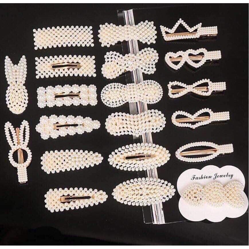Set 20 kẹp tóc ngọc trai nhân tạo