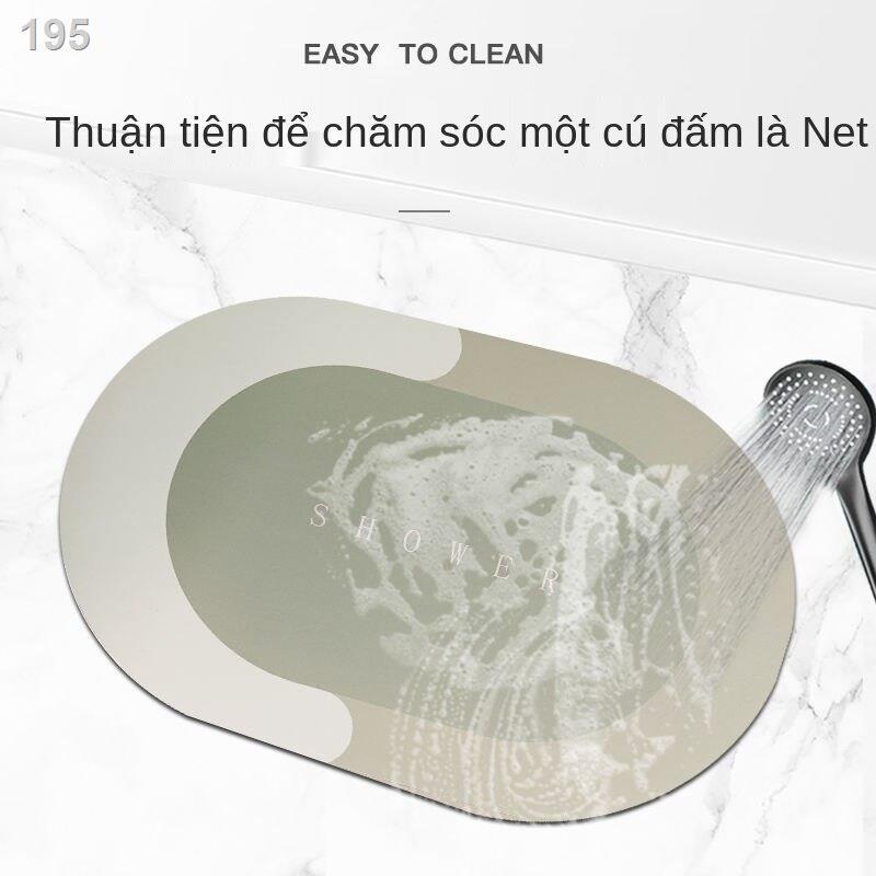 Thảm thấm nhà vệ sinh Cửa Tấm lót chân chống trượt nhanh khô mềm diatom bùn sàn phòng tắm hình bầu dục