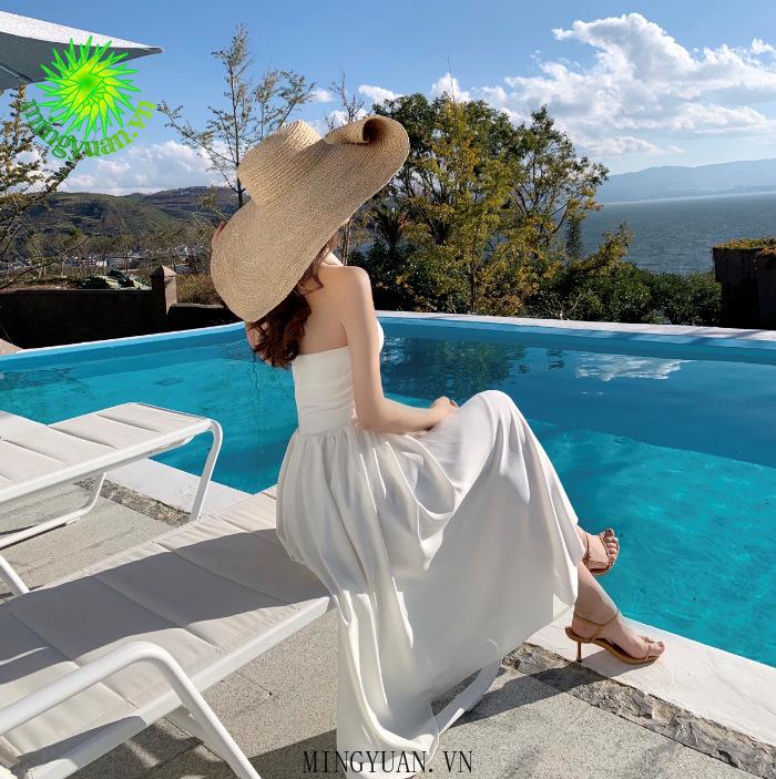 Đầm Cổ Yếm Hở Lưng Thời Trang Hè Cho Nữ