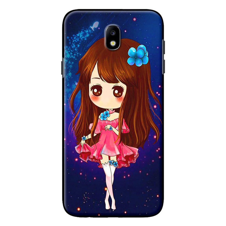 Ốp Lưng Dành Cho Samsung Galaxy J3 Pro/J7 Pro - Anime Cô Gái Váy Hồng