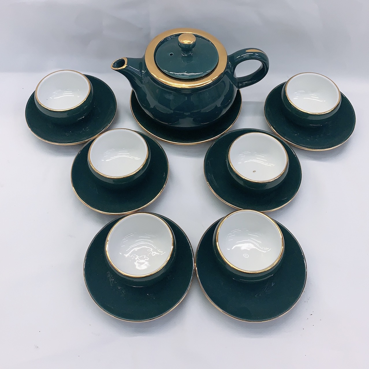 BỘ ẤM CHÉN PHA TRÀ KÈM 6 ĐĨA LÓT TÁCH - ANTH866