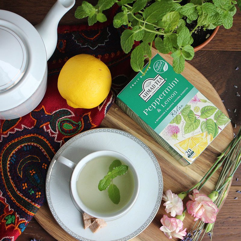 TRÀ AHMAD ANH QUỐC - BẠC HÀ CAY & CHANH - Peppermint & Lemon - Hỗ trợ tiêu hóa, giảm cơn ho và cảm cúm rất tốt