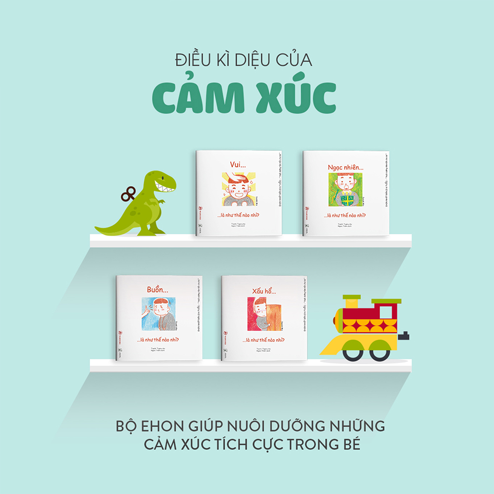 Combo 4 cuốn truyện tranh Ehon Nhật Bản - Điều Kỳ Diệu Của Cảm Xúc (Vui là như thế nào nhỉ, Buồn là như thế nào nhỉ, Ngạc nhiên là như thế nào nhỉ, Xấu hổ là như thế nào nhỉ) - Dành cho trẻ từ 0 - 6 tuổi