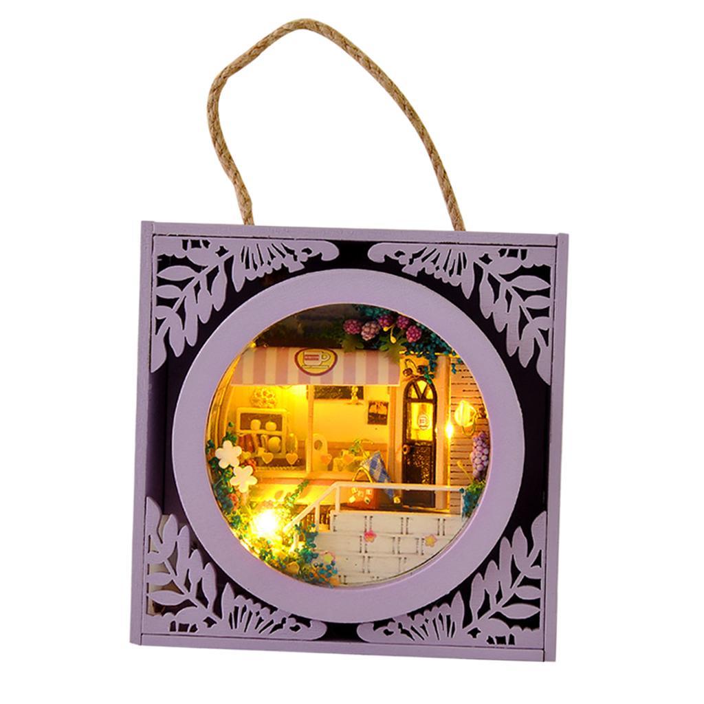 Dollhouse with Furniture Set Model House Handcrafts for Friends A