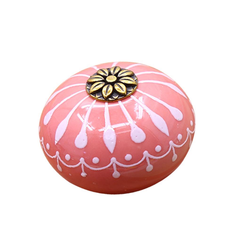 2xCeramic Cabinet Knobs Drawer Furniture Hardware Door Pull Handle Pink