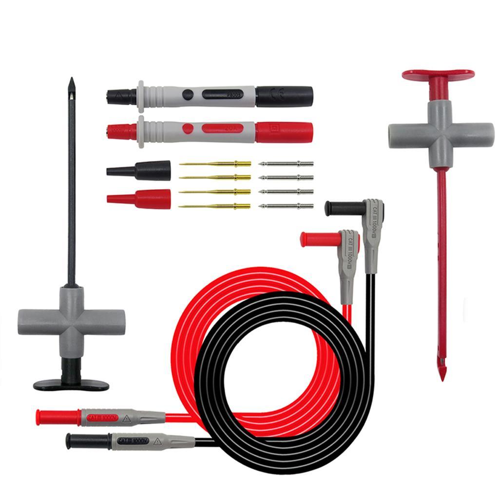 Electrical Multimeter Test Leads Set with Alligator Clips, Test Hook, Test Probes, Professional Kit Set