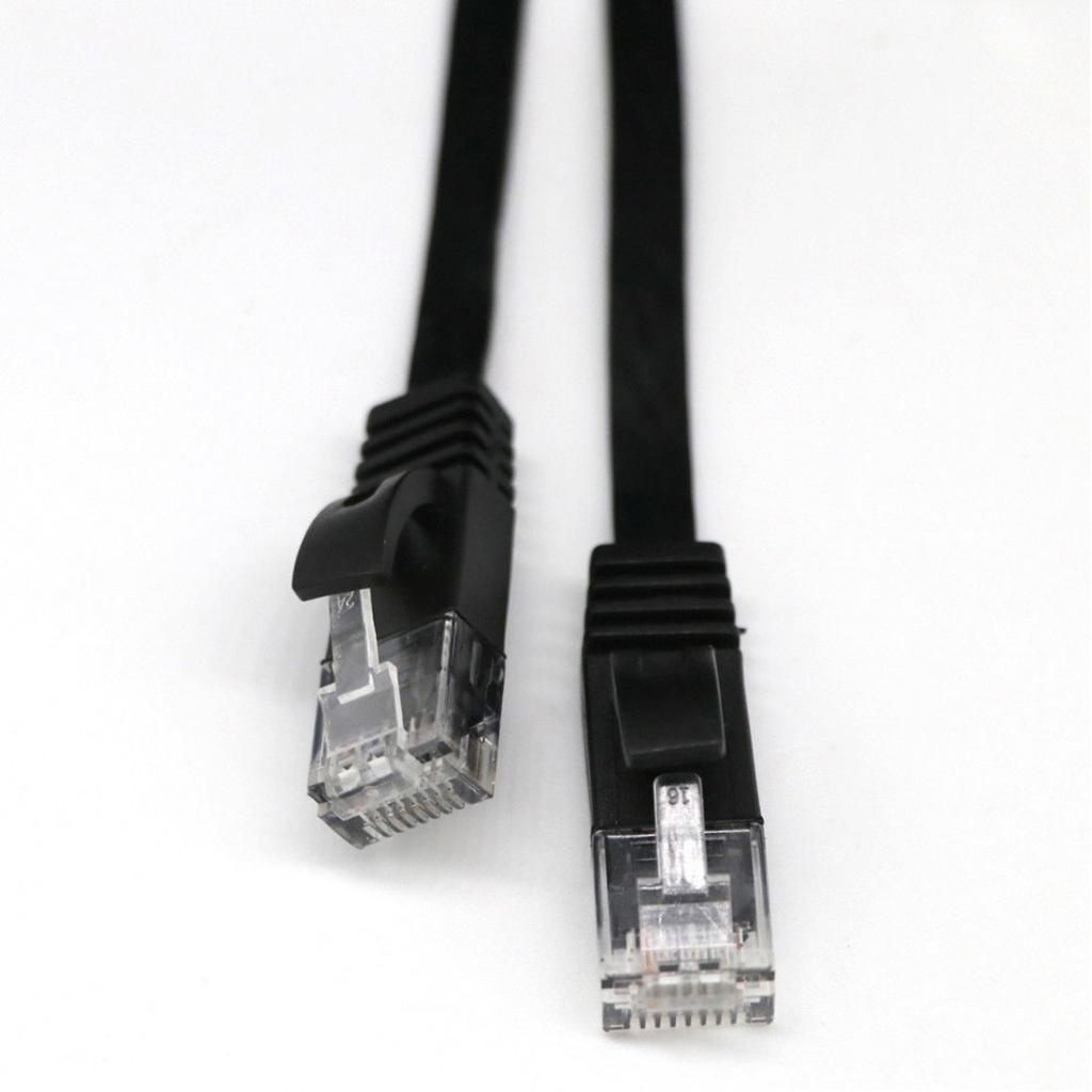 FLAT Ethernet Network LAN Patch Cable RJ45 for PS3// Black 2 Meters