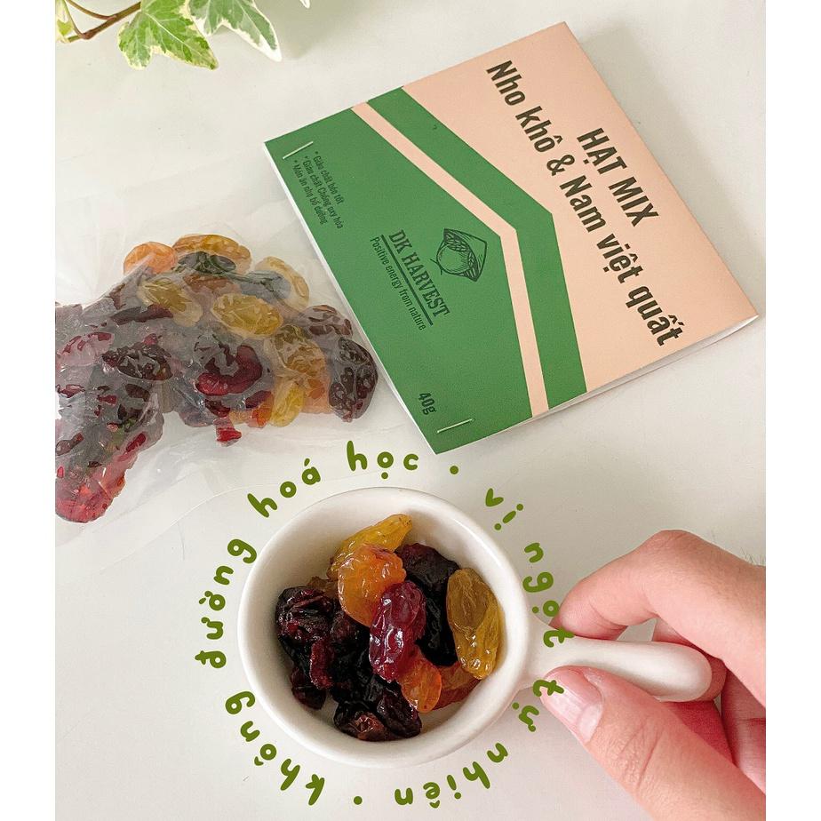Healthy Trail Mix - Gói trái cây sấy Tiện Dụng DK HARVEST - Túi 40g