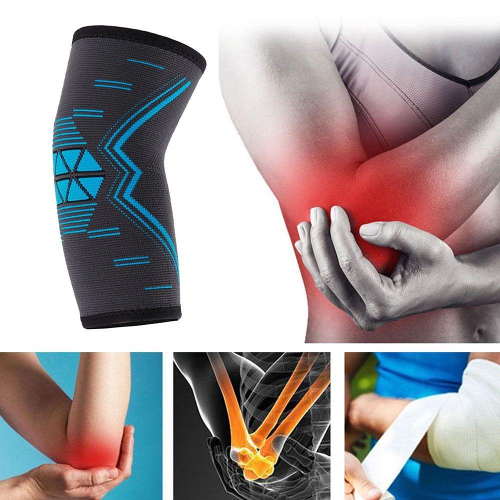 Thể thao thoáng khí bảo vệ an toàn nén khuỷu tay tay áo cánh tay hỗ trợ nẹp khuỷu tay Color: XL