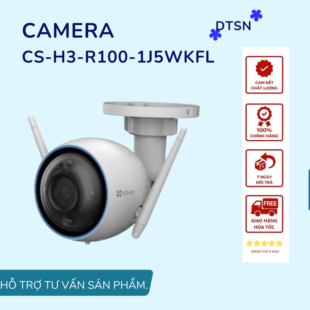{H3 2K} camera wifi hikvision ezviz ngoài trời CS-H3-R100-1H3WKFL ra mắt Quí 4.2022 - Hàng chính hãng