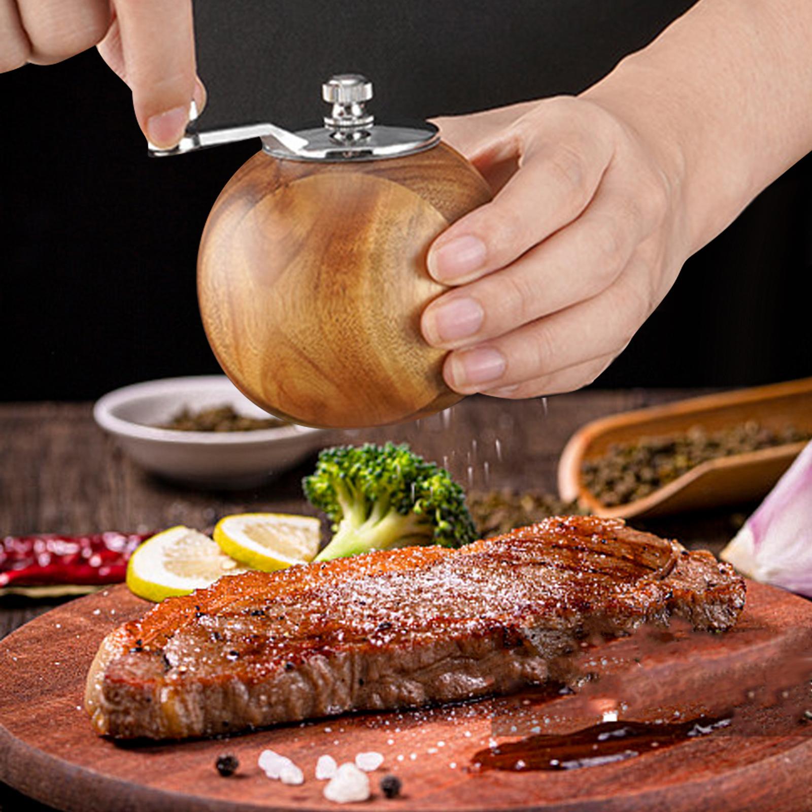 Wooden Spice Grinder Easy to Use Gadgets Accs Manual for Kitchen Household