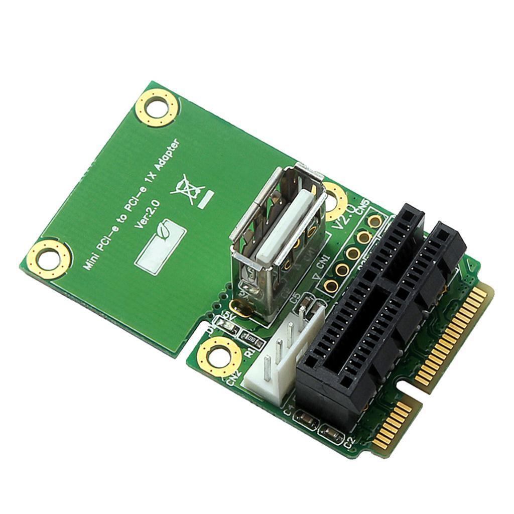PCI Express X1 to Mini PCIe Adapter Card Converter Support USB Device