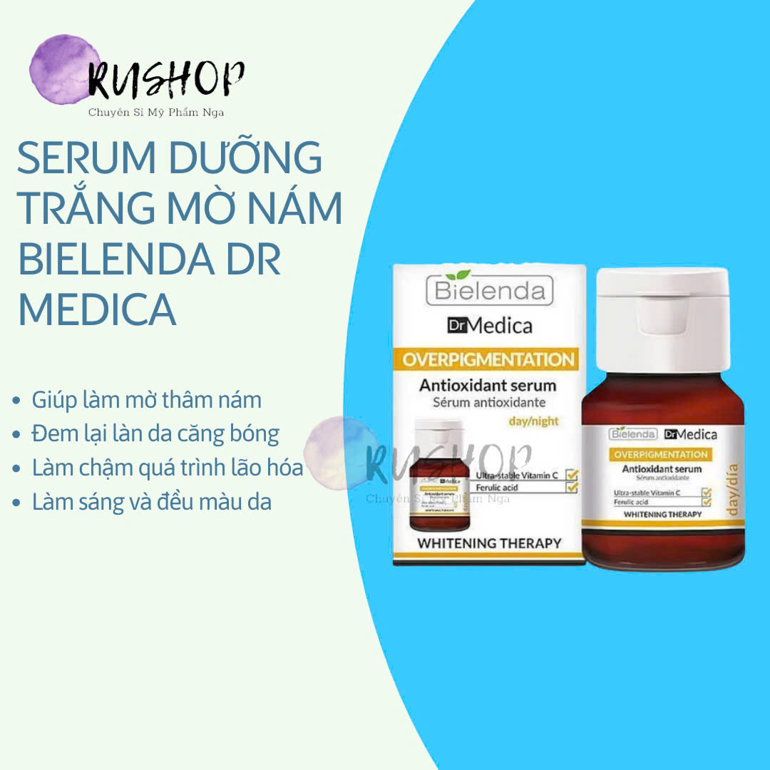 Serum Bielenda Medica trắng da mờ nám tàn nhang (VÀNG)