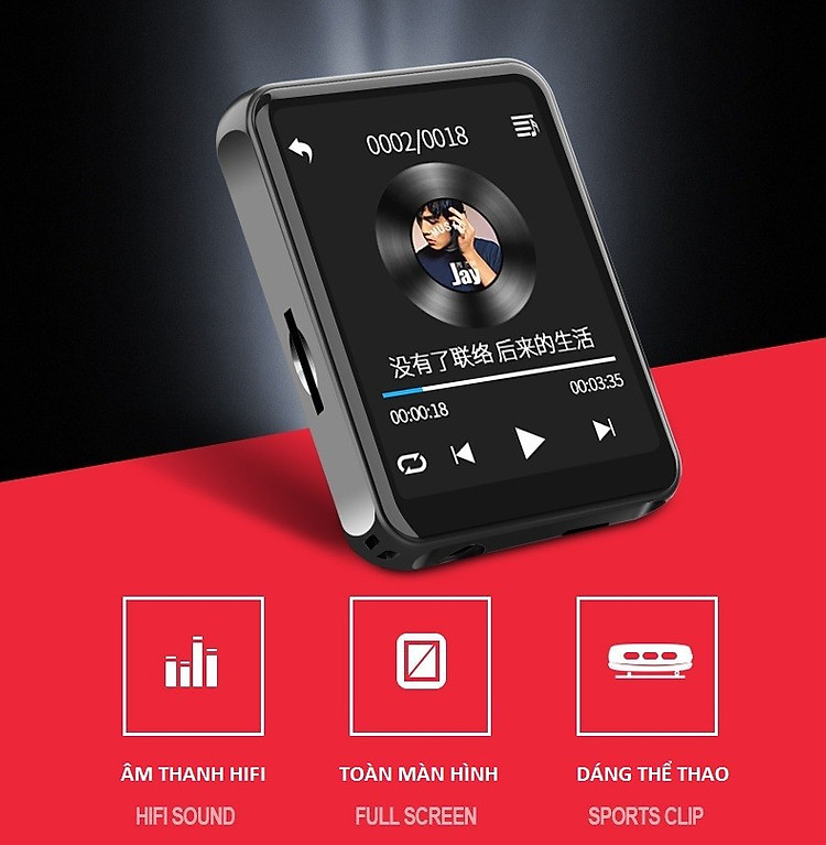 Máy Nghe Nhạc Cảm Ứng Ruizu M9 Có Bluetooth - Hàng Chính Hãng