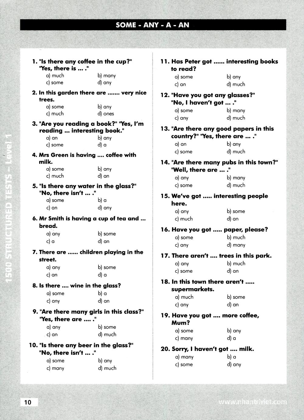 1500 Structured Tests Leve 1 (Không CD)