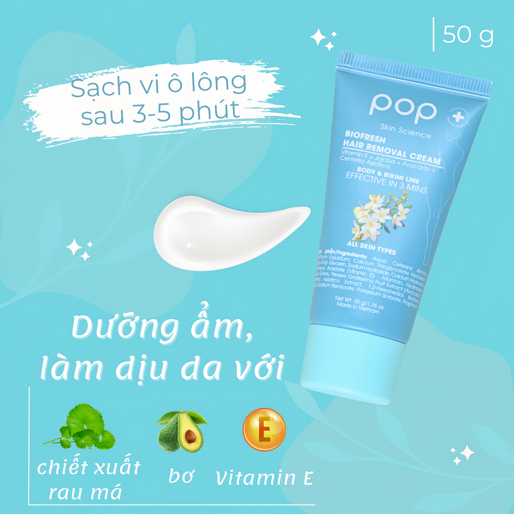 Kem Tẩy Lông Biofresh POP - Hương Nhài