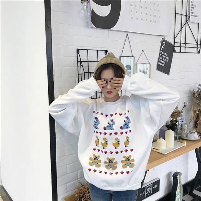 ÁO SWEATER NỈ GẤU