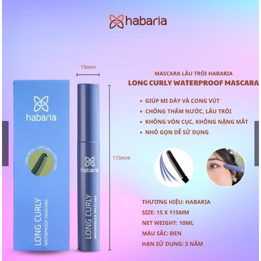 Mascara không trôi Habaria Long Curly Waterproof