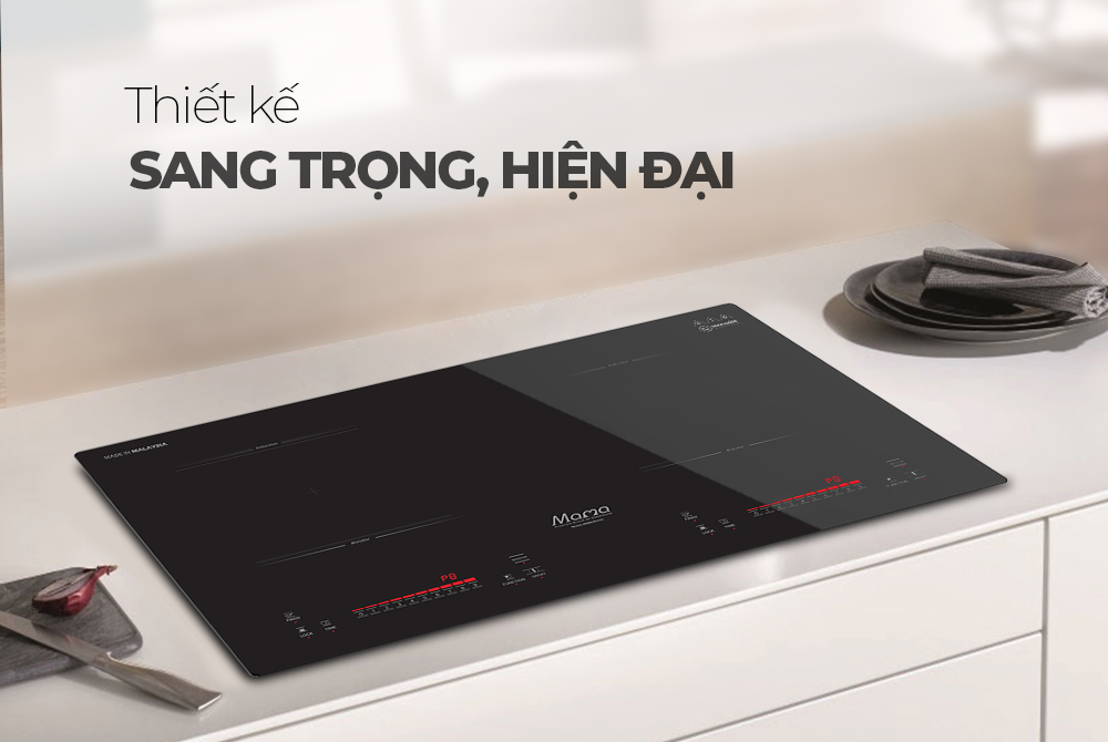 Bếp đôi điện từ Sunhouse Mama MMB9302-EC - Hàng Chính Hãng