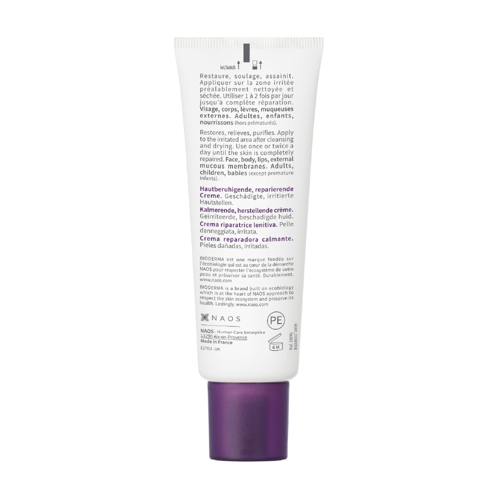Kem dưỡng làm dịu, giảm kích ứng và phục hồi nhanh cho da tổn thương Bioderma Cicabio Crème - 40ml
