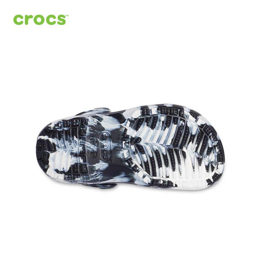 Giày lười trẻ em Crocs FW Classic Clog Toddler Marbled Blk/Whi - 206838-066