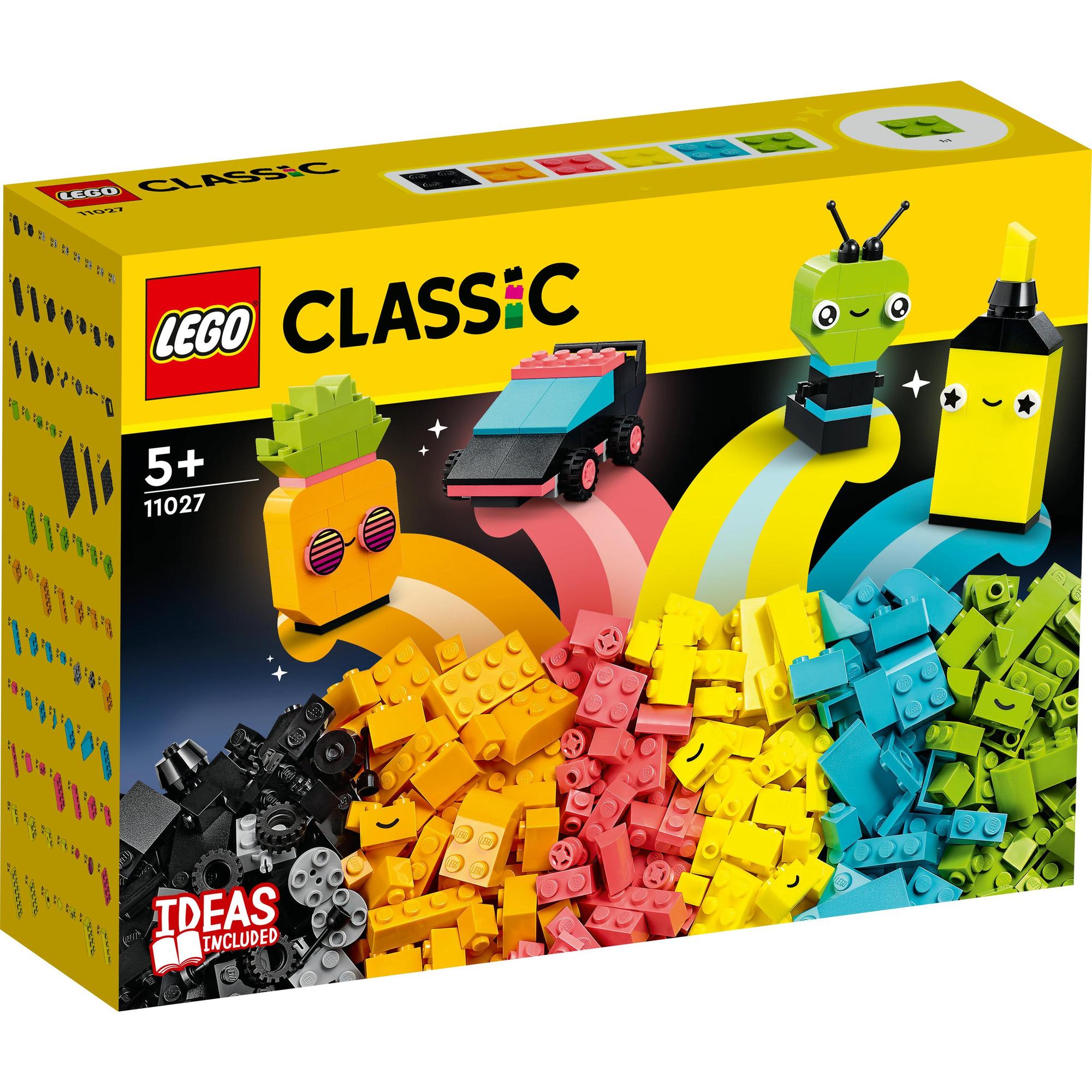 LEGO Classic 11027 Bộ Gạch Sáng Tạo Neon Vui Nhộn (333 chi tiết)