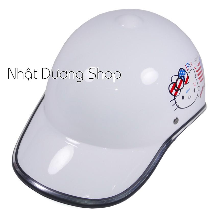 Nón bảo hiểm lưỡi trai nữ khoét đuôi thời trang cá tính - CL21