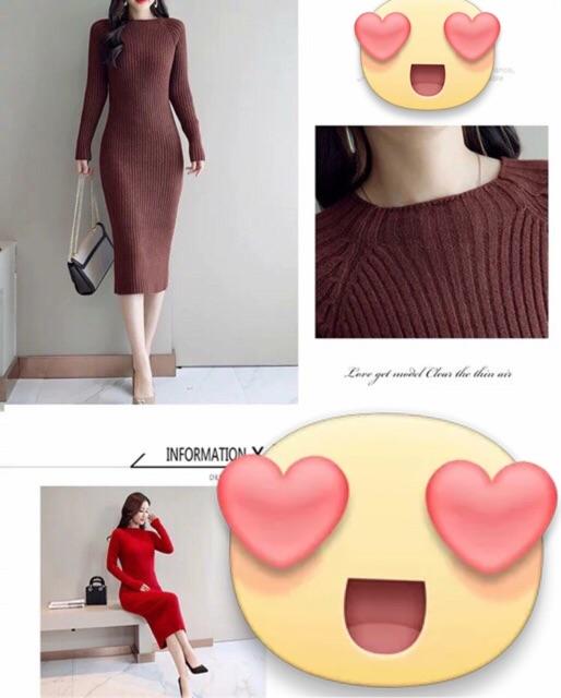 Váy len dài Cao cấp V126 Có sẵn